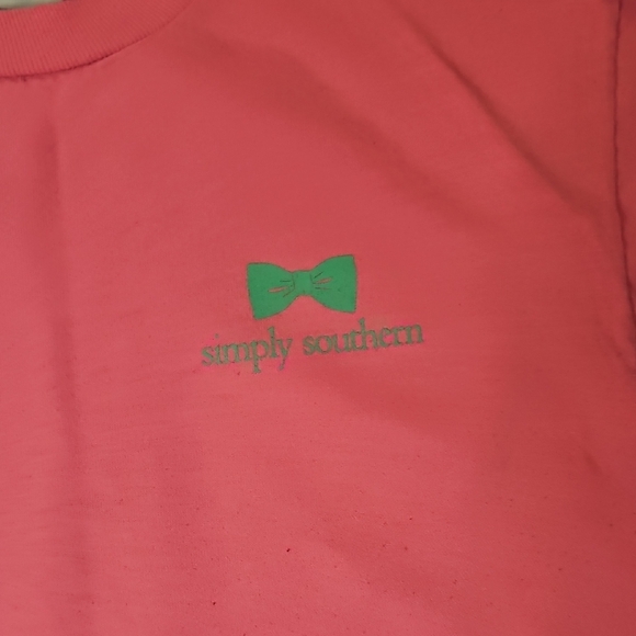 ☕️Simply Southern Pink Long Sleeve Shirt Size Large - Preppy Southern Style - Picture 6 of 9